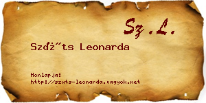 Szüts Leonarda névjegykártya